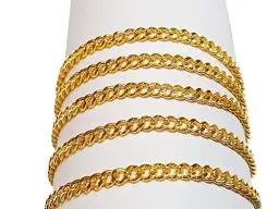 Produktbild: 3 Meter Gliederkette Link Kette, Panzerkette, Metallkette, Rund Ring Kette, 3mm, Schmuckkette Meterware zur Schmuckherstellung von Halsketten Armband (Gold)