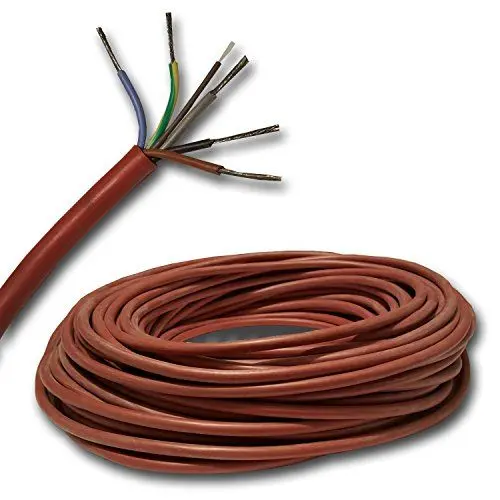 Produktbild: 3 Meter Silikonkabel z.B. für Ihre Sauna - SIHF 5x2,5 mm² 3m