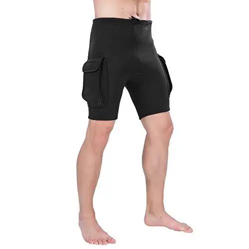 Produktbild: 3 Mm Neopren-Tauchshorts für Herren, Eng Anliegend und Warm Haltend, Verbessern die Beweglichkeit Beim Wassersport, Geeignet Zum Kajakfahren, Tauchen und Windsurfen (M)