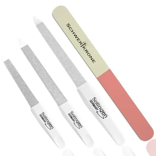 Produktbild: 3 Nagelfeilen aus Solingen + Polierfeile Nagelfeilen Set