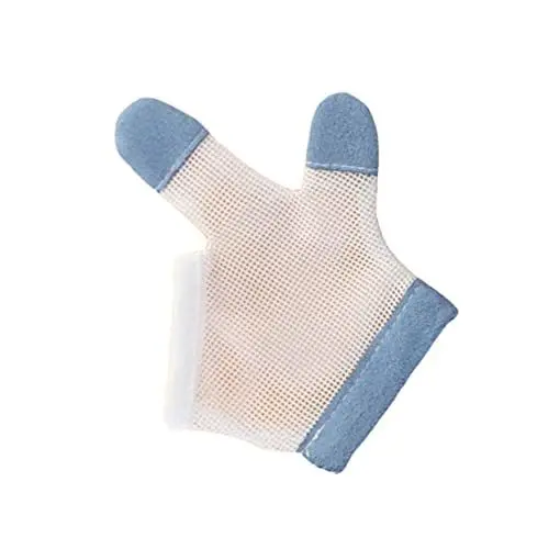 Produktbild: 3 Paare Anti-essen-handschuhe Kauspielzeug Für Kinder Babyhandfäustlinge Beißhandschuhe Für Babys Kleinkinder Halbfinger-baby Kinderzahnhandschuhe Nylon Garn Neugeboren Anti-griff