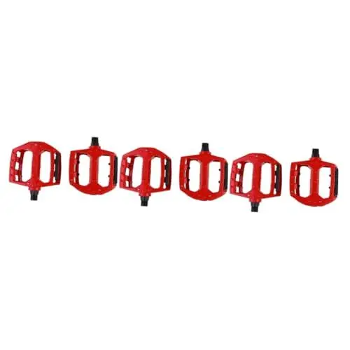 Produktbild: 3 Paare Pedal für Fahrrad City Bike urban Bike Fahrrad Pedal Cyclocross Bike Mountainbike rote Pedale Fahrradzubehör Pedale Straße Reifen Fahrradpedal Pedale aus Aluminiumlegierung HANABASS