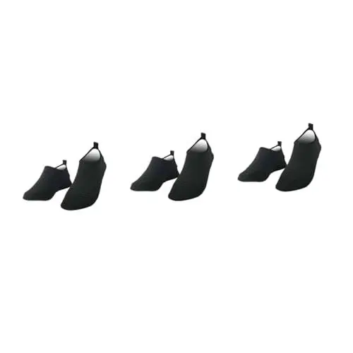 Produktbild: 3 Paare Yoga-Socken Gepolsterte Socken Trainingssocken für Herren Damensocken Sportsocken für Damen sportliche Socken Yoga Schuhe yogaschuhe rutschfeste Socken Fitness-Socken Black LIFKOME