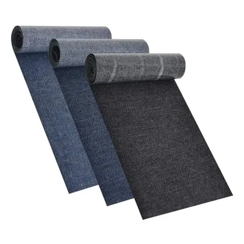 Produktbild: 3 Rollen Jeans Flicken zum Aufbügeln, Denim Patches zum Aufbügeln, Kleidung Lochreparatur Dekoration, Reparatur Patches Kleidung Selbstklebende Bügelflicken für Kinder Erwachsene (8 x 51cm)