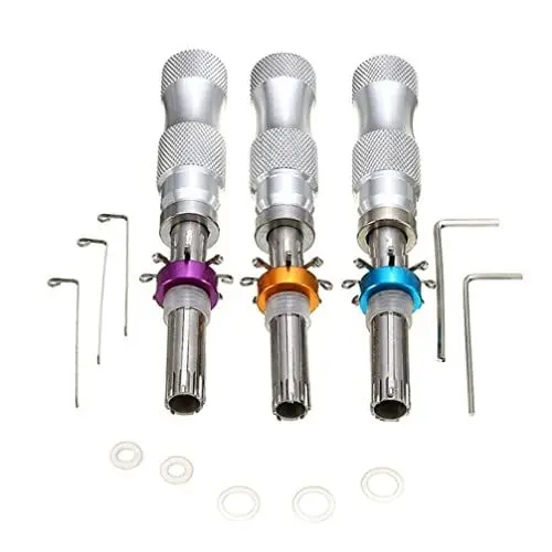 Produktbild: 3 STÜCKE Tubikel Kits Locksmith Werkzeuge 7 Pin Erweiterte Verlängerte Röhrenförmige Set für Notfallvorhängeschloss Werkzeugkreuz Ruhm Zufällige Farbe