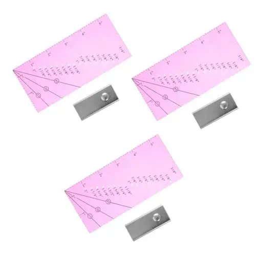 Produktbild: STOBOK 3 Sets Magnetische Nahtführung Für Nähmaschinen Muster-nählineal-set Quilt-lineal Nählehre Stabiles Kunststoff-lineal Für Anfänger