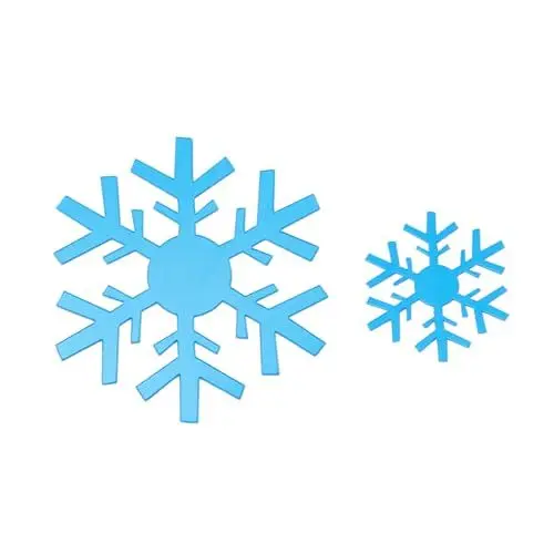 Produktbild: 3 Sätze Schneeflocke-spiegel-wandaufkleber Weihnachtsfensterbild Urlaub Winter Wandaufkleber Abnehm Aufkleber Sticker Weihnachten Aufkleber in Schneeflockenform Pvc 15 Stück * 3 Zerodeko