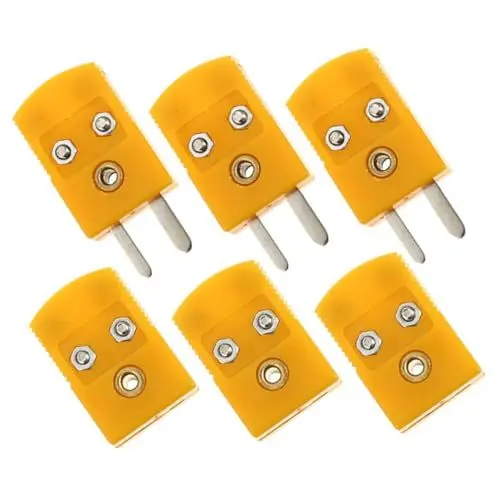 Produktbild: Mobestech 6-teilige Thermoelement-anschlussadapter Thermoelement Typ K Für Einfachen Austausch Und Hochpräzise Messung