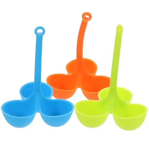 Produktbild: 3 Stk Eierkocherhalter Eierdampfhalter Silikon Ei Kochen Eier Pochieren Gestell Ei Mikrowellenherd Gekochte Eiermaschine Eierhalter Aus Silikon Getränkehalter Wasserdicht