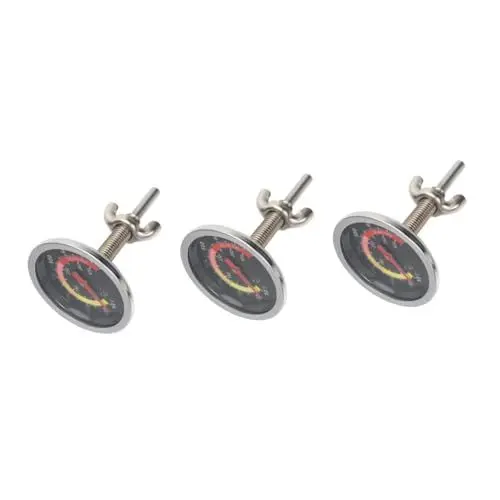 Produktbild: 3 Stk Grilltemperatur grillfleisch thermometer Kochen sofort lesen Raucher Küche Holzkohlegrill Ofen Backthermometer für Lebensmittel Grillthermometer wählen Sonde Rostfreier Stahl