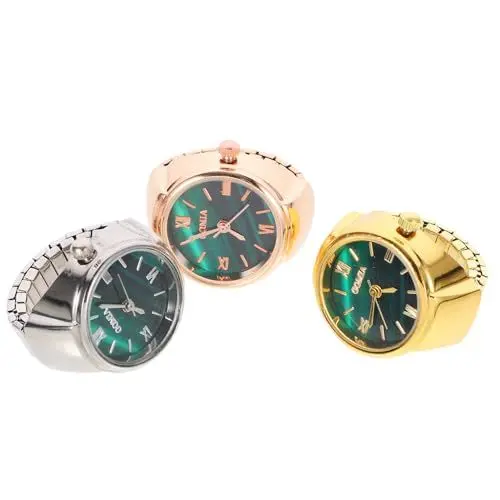 Produktbild: 3 Stk Ringuhr Dekorativer Fingerkreis Uhren Für Männer Digital Männer Fingeruhr Modeuhren Für Damen Modeschmuck Für Damen Fingerring Fräulein Blitz Rostfreier Stahl Lünette