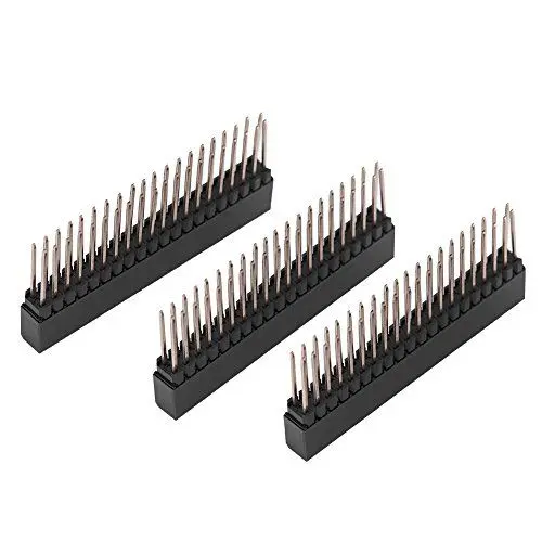 Produktbild: 3 Stück 2 X 20 Pins 2,54 Mm Hoch Stiftleisten, Pitch Extra Tall Female Dual Row Short Pin Headers für,Andere elektronische Komponenten