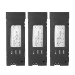 Produktbild: RC-Drohnenbatterie, 3 Stück 3,7 V 1800 MAh Fernbedienung UAV-Batterie für E58 E68 JY109 998PRO Quadcopter-Ersatzteile, RC-Quadcopter-Batterie RC-Drohnen-Lithiumbatterie