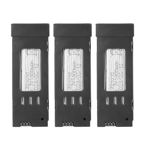 Produktbild: RC-Drohnenbatterie, 3 Stück 3,7 V 1800 MAh Fernbedienung UAV-Batterie für E58 E68 JY109 998PRO Quadcopter-Ersatzteile, RC-Quadcopter-Batterie RC-Drohnen-Lithiumbatterie