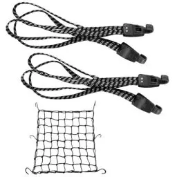 Produktbild: 3 Stück Fahrrad Spanngurt, 3in 1 Elastische Gummispanner Breitband Expander Spanngummi Fahrrad Gepäckspanner Spanngurte Gepäckgurt Spannseile mit Haken für Motorrad Gepäck