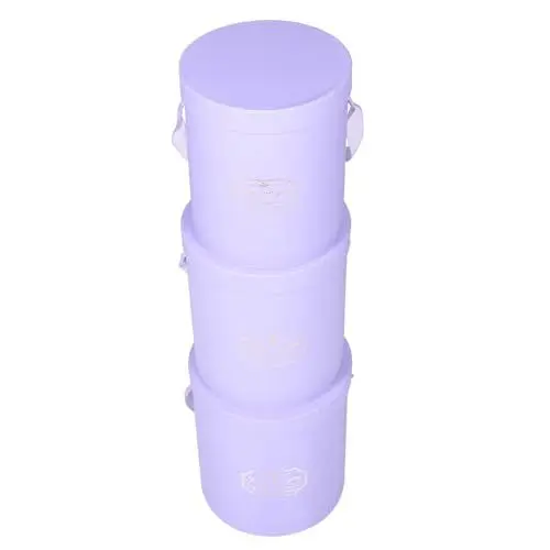 Produktbild: 3 Stück Kartons Blumeneimer-Set ausfüllbare Zahlen aus Pappe Blumentaschen Kreis Blumen- befüllbar blumengesteck blumenstecker Geschenktaschen mit Blumenmuster Geschenkbox Violett KOMBIUDA