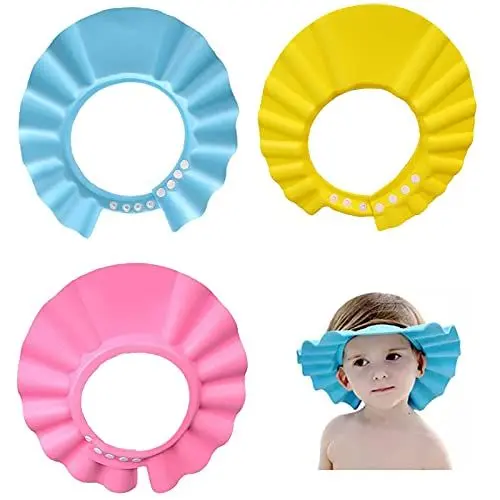 Produktbild: 3 Stück Kinder Shampoo Kappe, Baby Duschhaube, Wird zum Schutz von Augen und Ohren verwendet