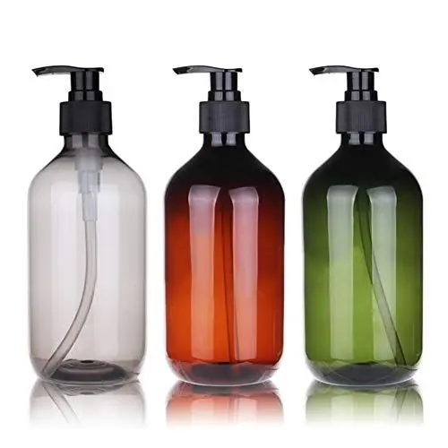Produktbild: 3 Stück Leer Pumpflasche,300ml Seifenspender Nachfüllbare Pump Dispenser Reiseflaschen Kosmetiktasche Cremespender Make-up Flaschen für Creme Lotion Shampoo Körperpflege,3 Farben