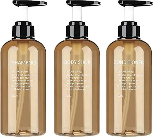 Produktbild: 3 Stück Leer Seifenspender 300/500 Ml Leere Pumpflasche Zum Befüllen Seifenspender Flaschen Refillable Lotionspender Leerflasche Für Flüssige Shampoo Duschgel Spenderflasche Für Shampoo, Conditioner