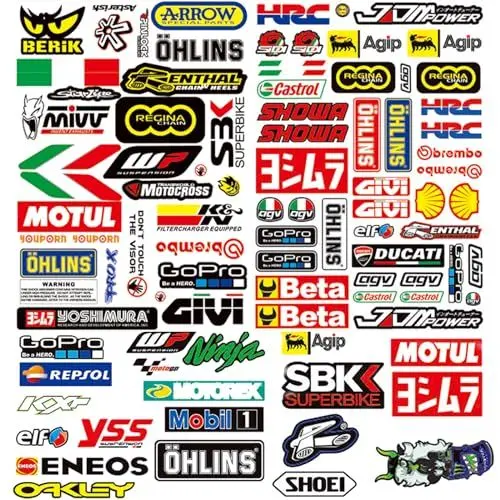 Produktbild: 3 Stück Motorrad Aufkleber Sticker Auto Tuning Motocross Aufkleber Tuning Aufkleber Auto Mtb Aufkleber Geeignet Für Motorrad Skateboard Auto Rollerhelm und Motocross Aufkleber Sticker（Typ C）