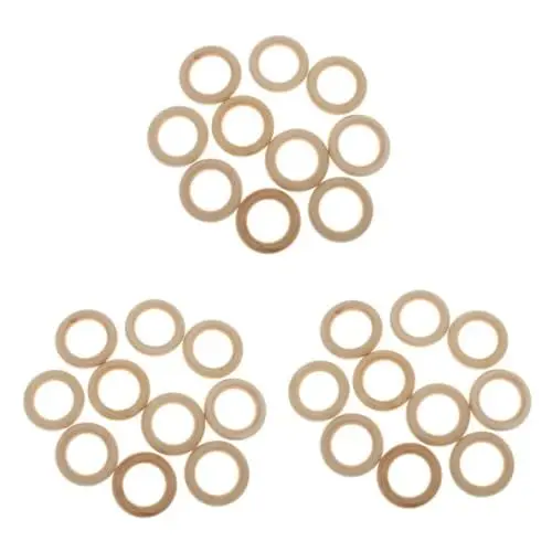 Produktbild: 3 Stück Packung 10 Stück Schmuckzubehör Holzring naturholz handmass bauholz Geschenkideen scholz Ring-Anhänger Schleife für DIY Holzmaterialschleife natürliche Holzschleife Hölzern DIYEAH