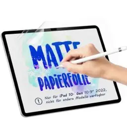 Produktbild: 3 Stück Papier Folie Kompatibel mit iPad 10. Generation 10,9 Zoll 2022, Matte Papierfolie Schutzfolie Displayschutz Blendfreiem Feel Paper Film PET Screen Protector for Writing Drawing Sketching