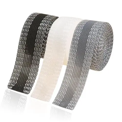 Produktbild: 3 Stück Saumband Zum Aufbügeln, Kleidung Aufbügeln Klebeband 9M Bügelband Hose Kürzen Nahtband Zum Nähen Hem Tape Iron für Säume Stoffe 2.5 CM Breit(Schwarz, Weiß, Grau)