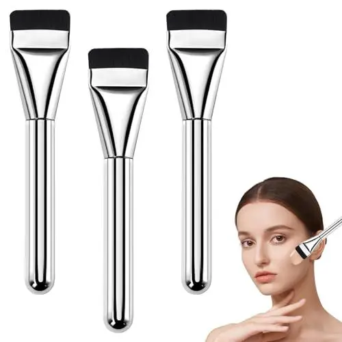 Produktbild: WiseJoy Foundation Makeup Pinsel | Korea Flachkopf-Foundation-Pinsel | Flüssiger Puderpinsel | Ultra Dünn Make-up Pinsel Premium Pinselhaare