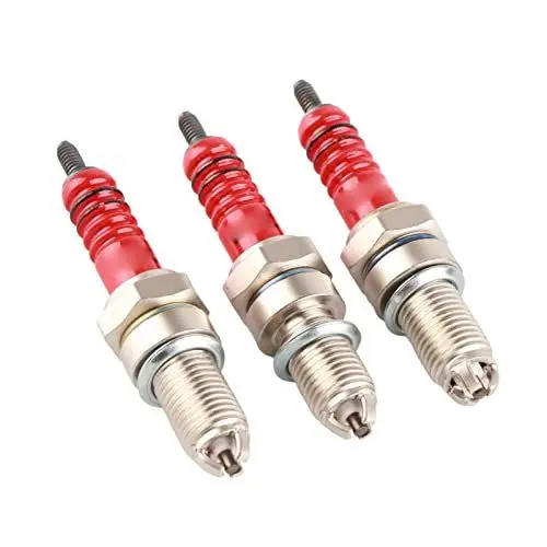 Produktbild: 3 Stück Zündkerze D8TC, Hochleistungs-3-Elektrodenkopf, Verbesserte Kraftstoffeffizienz und Emissionen, für CG6 125 150 200 CF250 Roller ATV Quads