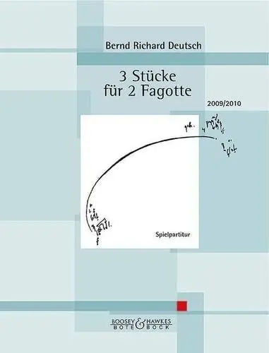 Produktbild: 3 Stücke für 2 Fagotte: Nr. 27. 2 Fagotte. Spielpartitur.