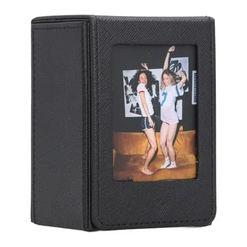 Produktbild: 3 Zoll Foto Aufbewahrungsbox, 50 Blatt Große Fotokarten Organizer Box, Tragbare Foto Aufbewahrungsbehälter mit Magnetischem Deckelverschluss, für 3 Zoll Fotos, Bankkarten (BLACK)