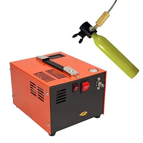 Produktbild: 30 MPa PCP-Luftkompressor, 4500 Psi DC12V PCP-Kompressor, Eingebautes Netzteil und 12500 U/min Lüfter, Temperaturanzeige PCP-Luftgewehrkompressor für Auto