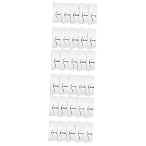 Produktbild: WOONEKY 3 Sets Wandhaken Selbstklebendes Trockenbau- -set Bilder-aufhängeset Spurlos Unsichtbar Für Hartholz Zement Stuck Türen 10 Stück * 3