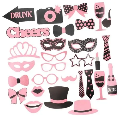 Produktbild: Cabilock Photo Booth Requisiten Set für Hochzeiten 30 Stück Papier-Requisiten Geburtstagsparty Foto-Requisite Lustige Schilder