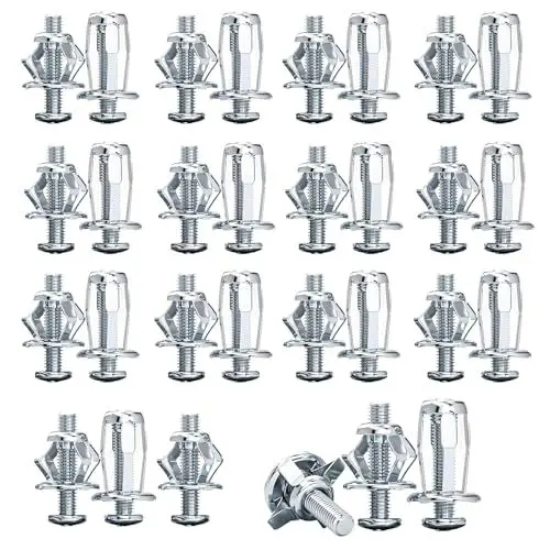 Produktbild: 30 Stück Hohlraumdübel Metall, M6x25 Hohlwanddübel Expansion Nuts Verzinkt Gipskartondübel Dünne Befestigungen mit Schrauben für Befestigungen Rigipsplatten Gipskarton Holzspan