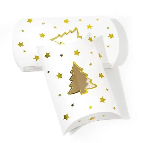 Produktbild: 30 Stück Weihnachten Geschenkbox Klein, Weihnachtsbaum Keksschachtel Pralinenschachtel Schachtel Geschenkkarton Papier Faltschachtel Geschenkschachtel für Weihnachten Geschenk Dekoration