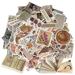 Produktbild: 300 Stück Vintage Scrapbook Stickers, Sticker Aesthetic, Wasserdicht Vinyl Aufkleber, Sticker Set, DIY Basteln Deko für Teenager Mädchen Laptop Fahrrad Skateboard Gitarre Wasserflasche Fotoalbum