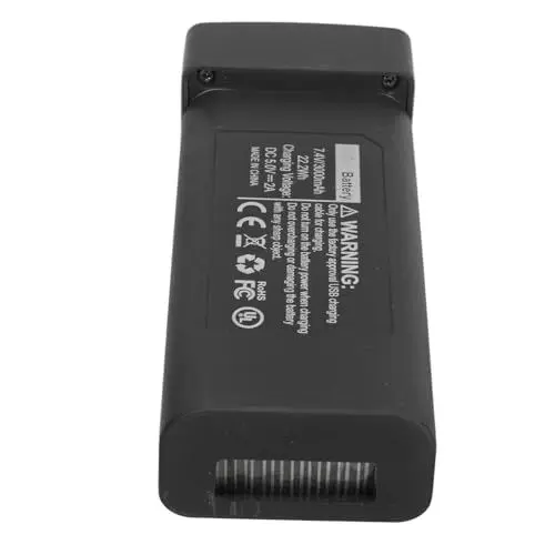 Produktbild: Alomejor 3000 MAh 7,4 V Lithiumbatterie, Längere Nutzungsdauer, Kunststoffgehäuse, Tragbar, Leistung für LYZRC L800 PRO2 RC-Drohnen (Black)