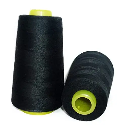 Produktbild: 3000 Quiltfaden Handnähgarn Nähmaschinenfaden Overlock stickmaschinengarn Nähgarn aus Baumwolle the power teppichboden hochstihl Hochwertig Polyester-Nähgarn Spulen Black VILLCASE