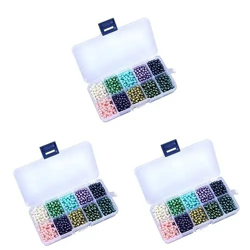 Produktbild: 3000 Stück 10 Kinderperlen Halskette Perlen DIY-Kits Perlen für Kinder Perlen zum Basteln Schmuck DIY-Perlen Perlenperlen selber machen Puzzle Verstreute Perlen einstellen Korn