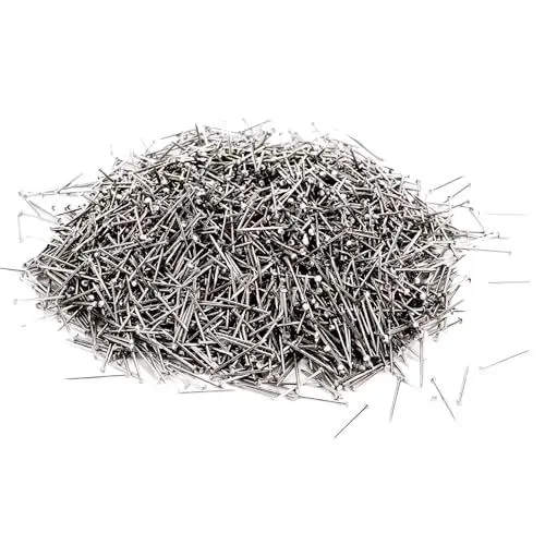 Produktbild: 3000x Reißnagel, Kopfstifte & Stecknadeln mit 13mm Kopf für Bastelarbeiten, Näharbeiten, und DIX Projekte Silber