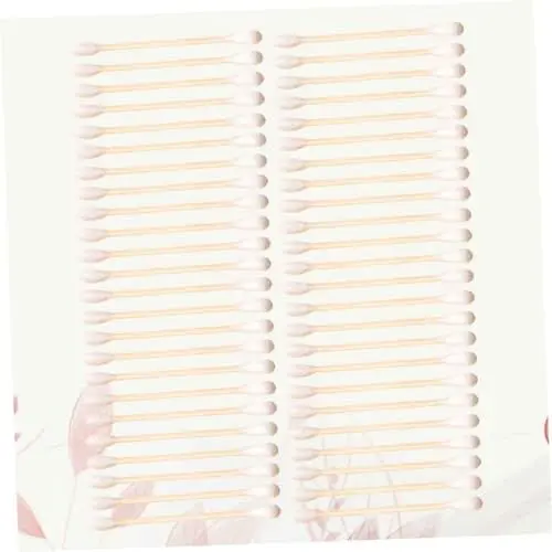 Produktbild: OHPHCALL 300stücke Baumwollstäbchen Für Kosmetik Doppelseitige Reinigungstäbchen Aus Hochwertiger Baumwolle Für Make-up Reinigung Und Hautpflege Praktisch Für Zuhause Und Unterwegs