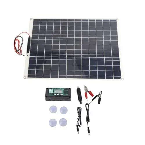 Produktbild: 300-W-Solarpanel-Kit, 70 x 50 cm monokristallines Silizium-Batterie-Clip-Feuerzeug-Controller, hocheffizientes Outdoor-Camping-Wohnmobil-Multifunktions-Solarpanel