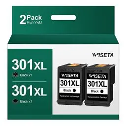 Produktbild: 301 Druckerpatronen Schwarz Wiederaufbereitete für HP 301 XL 301XL Schwarz für HP DeskJet 2540 2544 2549 2050a 3050a 3050 3055a für Envy 4500 4502 4504 5530 für OfficeJet 4630 4632 Drucker (2 Schwarz)