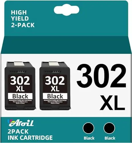 Produktbild: 302 Druckerpatronen Wiederaufbereitet für HP 302 Druckerpatronen Schwarz für HP Envy 4525 Kompatibel für HP OfficeJet 3831 5230 für HP DeskJet 3630 3636 für HP Envy 4520 4527 (2 Pack)