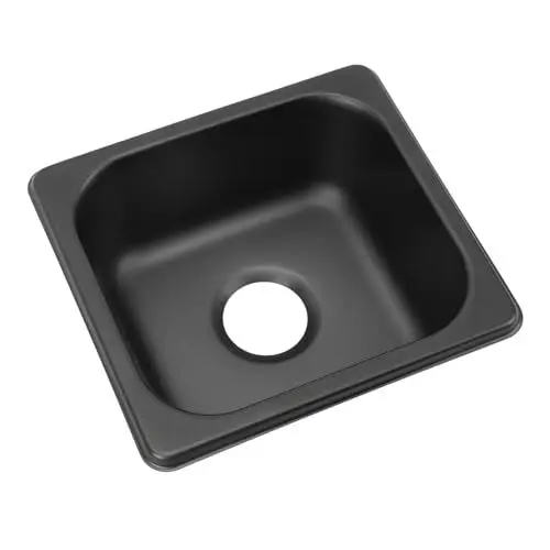 Produktbild: 304 Edelstahl Schwarz Galvanisiert RV-Waschbecken für Boot, Wohnmobil, Küche, Badezimmer, Handwaschbecken