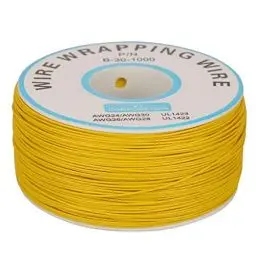 Produktbild: 30AWG 0,25mm² Elektrischer Draht Kabel Kit 1Rolle verzinnter Kupferdraht mit Silikonisolierung 5 Verschiedene Farbige Single Kupferdraht Litze (Gelb)