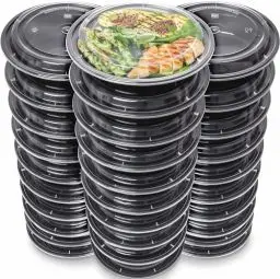 Produktbild: (30er Pack) 1-Fach Meal Prep Container mit Deckel - Boxen Wiederverwendbar Mikrowellengeeignet Spülmaschinenfest - Essensbox Lunchbox Luftdichter Deckelverschluss