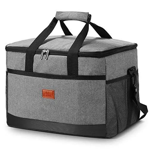 Produktbild: 30L Lsolierte Picknick-Kühltasche Kühlbox Faltbar Cooler Bag Isoliertasche Lunchtasche wasserdichte Lunch-Kühlbox Auslaufsichere Strandtasche Für Sport Picknick Fitness Outdoor Reisen Einkauf Camping