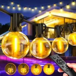 Produktbild: 30M LED Lichterkette Außen Strom: Outdoor Lichterketten Wetterfest Dimmbar Warmweiß Retro Lights Aussen und Innen Dekoration für Halloween Hochzeit Party Pavillon Balkon